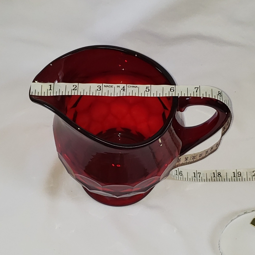 VINTAGE! Ruby Red Pitcher by Duncan Miller - Picture 9 of 10